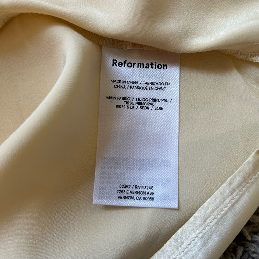 Reformation Layla Silk Midi Skirt - Sugar - Picture 9 of 11